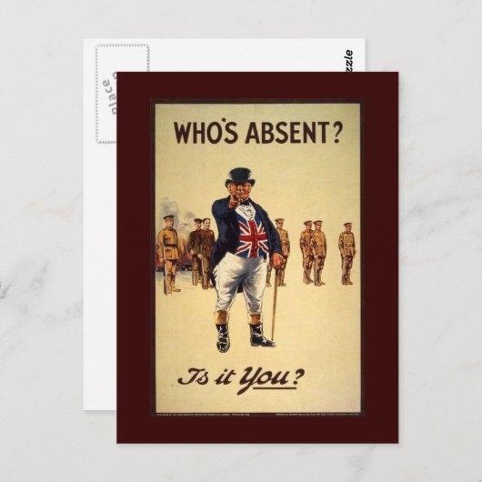Klassieke John Bull Recruiting Poster Briefkaarten (Voorkant / Achterkant)