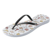 Klassieke kaart met handtekening zonder naadloos p teenslippers (Schuin)