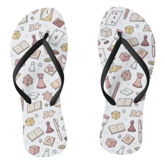 Klassieke kaart met handtekening zonder naadloos p teenslippers (Voetbed)