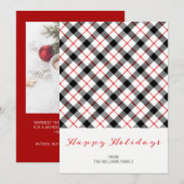 Klassieke Kaart voor kerstmis Prettige feestdagen (Voorkant / Achterkant)