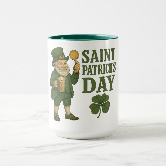 Klassieke kabouter St. Patrick's Day Mok (Midden)