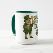 Klassieke kabouter St. Patrick's Day Mok (Voorkant links)
