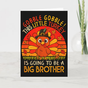 Klassieke kalkoen wordt de grote broer Thanksgivin Kaart