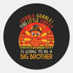Klassieke kalkoen wordt de grote broer van Thanksg Ronde Sticker