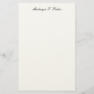 Klassieke kalligrafie Elegant Eenvoudig Zwart & Wi Briefpapier