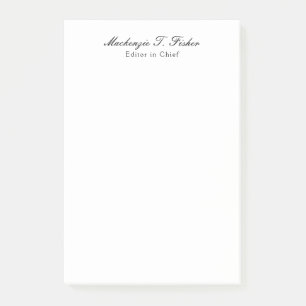 Klassieke Kalligrafie Elegant Gewoon Eenvoudig Wit Post-it® Notes