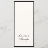 Klassieke kalligrafie Oud geld Menu (Achterkant)