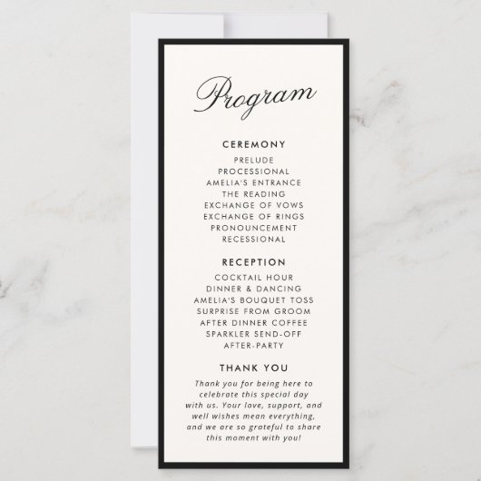 Klassieke Kalligrafie Oud Geld Programma (Voorkant)