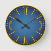 Klassieke Kantoor klok in Gold Lijst Blue Backgrou (Voorkant)