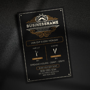 Klassieke Kapperszaak Kapsel Scheren Haarstylist Flyer