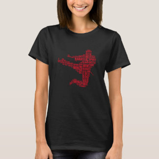 Klassieke Karate Martial Arts Woordwolk T-shirt