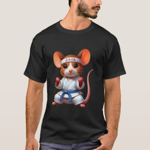 Klassieke Karate Muis Kampioens Geest Vechters T-shirt