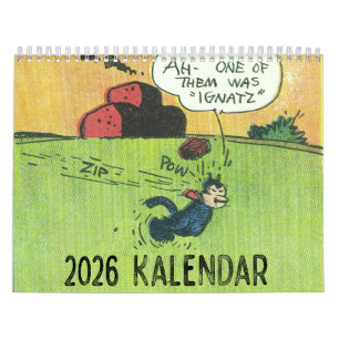 Klassieke Kartoon Kat 2026 Kalender