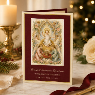 Klassieke katholieke Kerst-engel met kindje Jezus Feestdagen Kaart