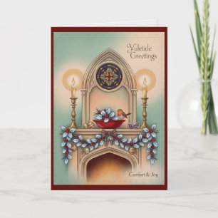 Klassieke katholieke kerst Heilige Familie Kribbe Kaart