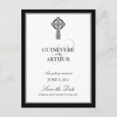 Klassieke Keltische Cross Wedding Save the Date Aankondigingskaart (Voorkant)