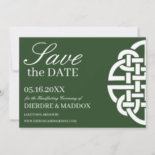 Klassieke Keltische Knoop Groen Handfasting Save The Date