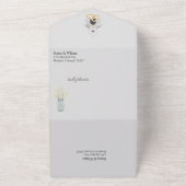 Klassieke Kerk Bruiloft Alles in Een Uitnodiging (Buitenkant)