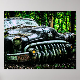 Klassieke kerkhof Buick Roadmaster Poster