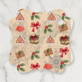 Klassieke kerst bedankjes labels (Achterkant)