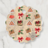 Klassieke kerst bedankjes labels (Achterkant)