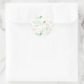 Klassieke Kerst Bloemenpatroon Sticker (Tas)