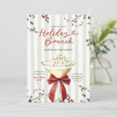 Klassieke kerst brunch kaart (Staand voorkant)