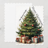 Klassieke kerst charme feestdagenkaart (Voorkant / Achterkant)