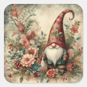 Klassieke Kerst Gnome Stickers