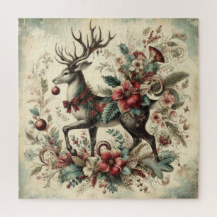 Klassieke Kerst Herten Jigsaw Puzzel