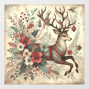 Klassieke Kerst Herten Window Cling Raamsticker