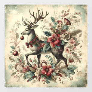 Klassieke Kerst Herten Window Cling Raamsticker