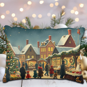 Klassieke Kerst Illustratie Accent Kussen