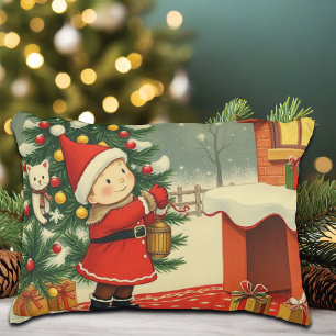 Klassieke Kerst Illustratie Accent Kussen