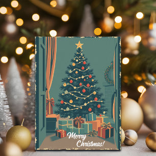 Klassieke Kerst Illustratie Feestdagenkaart