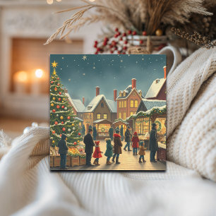 Klassieke Kerst Illustratie Feestdagenkaart