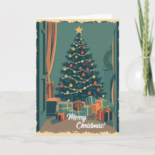 Klassieke Kerst Illustratie Kaart