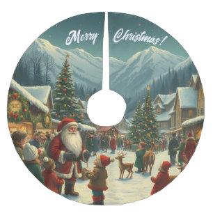 Klassieke Kerst Illustratie Kerstboom Rok