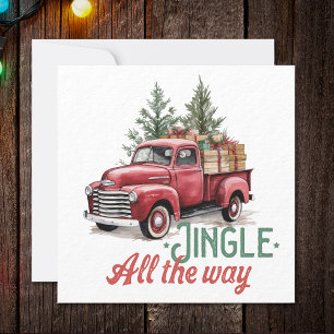 Klassieke Kerst Jingle All The Way Feestdagenkaart