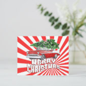 Klassieke kerst met Retro Classic Briefkaart (Staand voorkant)