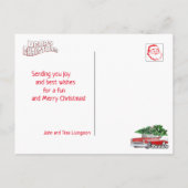 Klassieke kerst met Retro Classic Briefkaart (Achterkant)