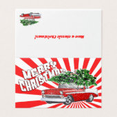   Klassieke kerst met Retro Classic Kaart (Buitenkant ongevouwen)