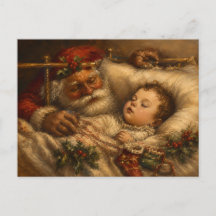 Klassieke Kerst Olie Schildering van Sinterklaas b