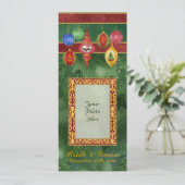 Klassieke kerst ornament bruiloft uitnodigingen (Staand voorkant)