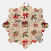 Klassieke kerst ornament kaart (Voorkant)