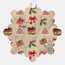 Klassieke kerst ornament kaart