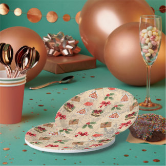 Klassieke kerst papieren bordje