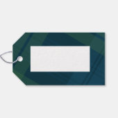 Klassieke kerst plaid eenvoudig gepersonaliseerd cadeaulabel (Achterkant Horizontaal)