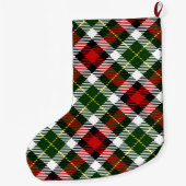 Klassieke Kerst Plaid Monogram Eerste Letter Festi Grote Kerstsok (Achterkant)