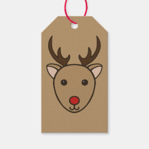 Klassieke kerst rendieren cadeau Labels Cadeaulabel